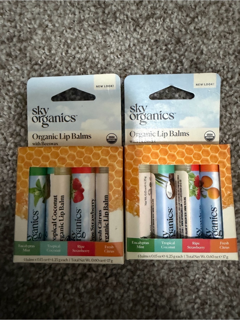 “New” Takeall Sky Organics Organic Lip Mixed Flavors